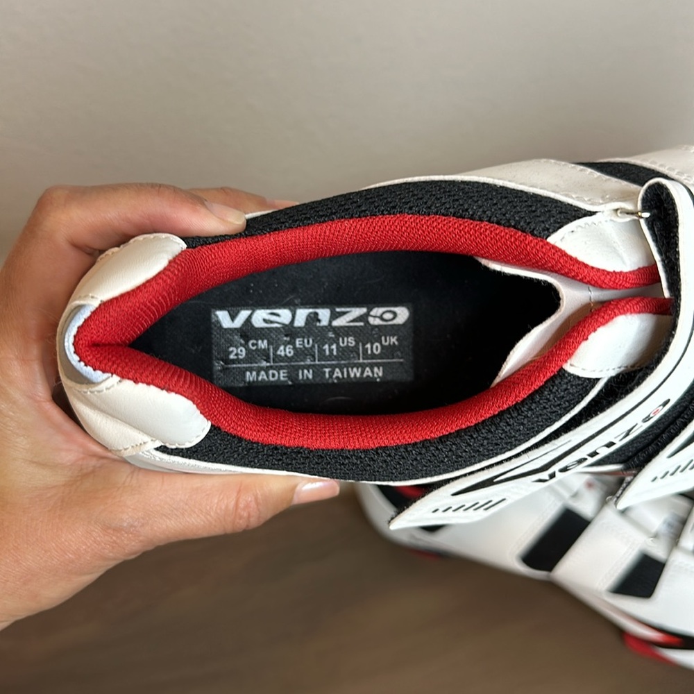Venzo clip-in stationary spinning/cycling bike shoes size men’s us 11 delta - Picture 3 of 10